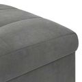 vidaXL Ottoman s Úložným Priestorom Tmavo šedá 40 x 40 x 45 cm Zamat