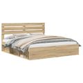 vidaXL Rám postele Sonoma 200 x 200 cm Masívne borovicové drevo