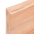 vidaXL Nástenná polica bledohnedá 100x30x(2-6) cm ošetrený masívny dub