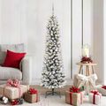vidaXL Umelý vianočný stromček Biela 150 cm PVC, kov a plast