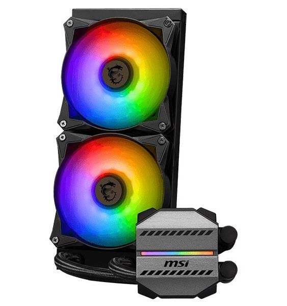 MSI vodný chladič CPU MAG CORELIQUID M240/ 2x 120mm ARGB fan/ podpora LGA1700 Vodné chladenie, pre CPU, pre Intel i AMD, 2× 120mm ARGB ventilátor, socket 1150, 1151, 1155, 1156, 1200, 1700, 2011, 2011-3, 2066,