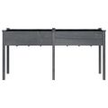 vidaXL Kvetináč s vložkou sivý 161x45x76 cm jedľový masív