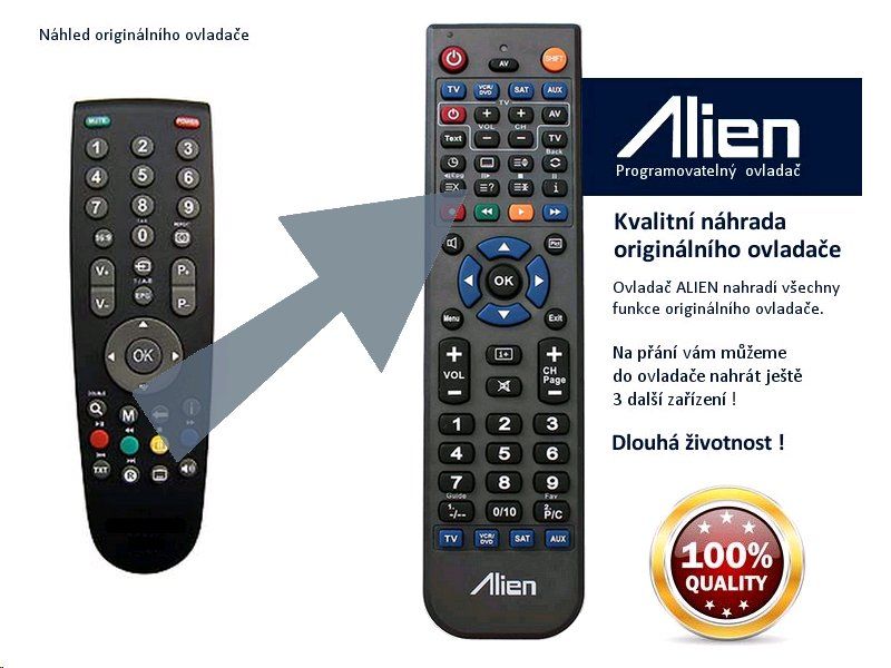 Dálkový ovladač ALIEN ECG RC-GD1