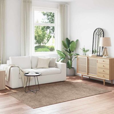 vidaXL Protišmykový Shaggy Koberec Hnedá 160 x 230 cm PP