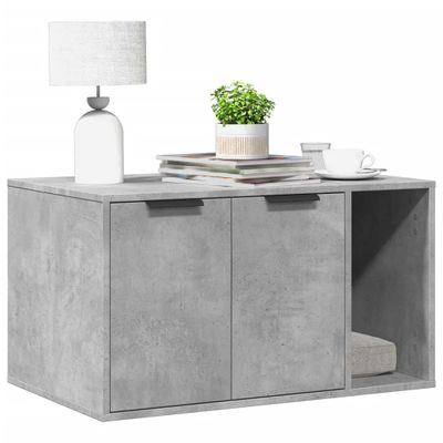 vidaXL Uzavretý box na stelivo, betónový 80x50x45 cm, kompozitné drevo