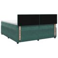 vidaXL Posteľ boxspring s matracom Tmavozelená 200 x 200 cm Zamat