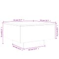 vidaXL Konferenčný stolík dub sonoma 55x55x31 cm kompozitné drevo