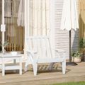 VidaXL záhradná stolička Adirondack biela 75x77x77 cm masívna borovica
