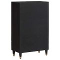 vidaXL Highboard Čierna 60 x 33 x 100 cm Masívne mango drevo