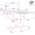 vidaXL Rám postele so skladom Dymový dub 100 x 200 cm Kompozitné drevo
