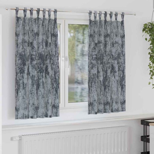 vidaXL Sametové závesy 2 pcs Strieborná šedá 175 x 140 cm Zamat