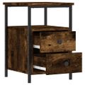 vidaXL Nočné stolíky 2 ks dymový dub 34x35,5x50 cm kompozitné drevo