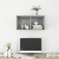 vidaXL Nástenná TV skrinka, betónovo sivá 37x37x72cm, kompozitné drevo