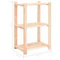 vidaXL Regály s 3 policami 5 ks 60x38x90 cm borovicový masív 150 kg