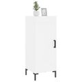 vidaXL Komoda biela 34,5x34x90 cm spracované drevo