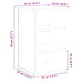 vidaXL Komoda staré drevo 35x35x55 cm kompozitné drevo