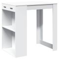 vidaXL Barový stôl biely 102x70x103,5 cm kompozitné drevo