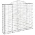 vidaXL Oblúkové gabiónové koše 2ks 200x30x160/180cm pozinkované železo
