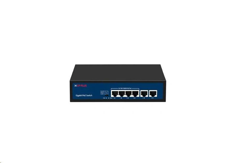 CP-DNW-GPU4G2-48C Štvorportový 10/100/1000 Mbps PoE switch s 2x 10/1000 Mbps uplinkom