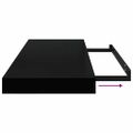 vidaXL Plávajúce nástenné police 2ks, lesklé čierne 60x23,5x3,8cm, MDF