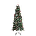 vidaXL Umelý vianočný stromček Zelená 180 cm PVC, plast a oceľ