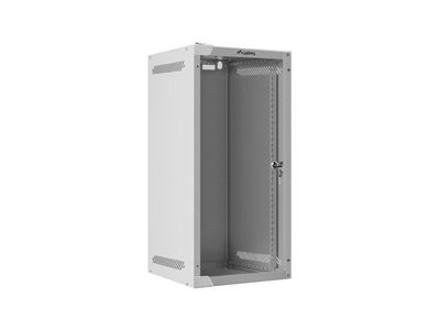 Lanberg racková skriňa 10'' nástenná 12u/280x310 (flat pack) s presklenými dverami šedá