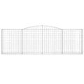 vidaXL Oblúkové gabionové koše 8 ks 400x30x120/140 cm pozink. železo