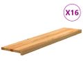 vidaXL Schodiskové stupne 16 ks svetlohnedá 120x30x2 cm dubový masív