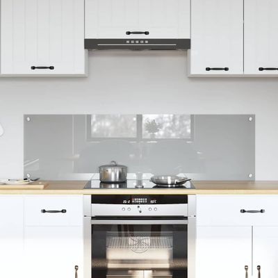 vidaXL Kuchynský obklad 2 pcs Svetlosivá 70 x 40 cm tvrdené sklo