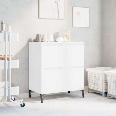 vidaXL Komoda biela 60x35x70 cm spracované drevo