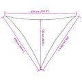 vidaXL Tieniaca plachta 160 g/m² červená 2,5x2,5x3,5 m HDPE