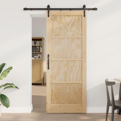 vidaXL Posuvné dvere ORKDAL Prírodná 83 x 211 cm Borovicový masív