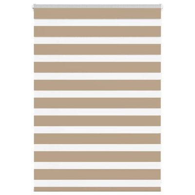 vidaXL Zebrová roleta pieskovo hnedá 115x100 cm šírka látky 110,9 cm polyester