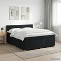 vidaXL Posteľ boxspring s matracom Čierna 200 x 200 cm Látka