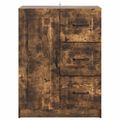 vidaXL Servírovacia skriňa so zásuvkou Dymový dub 66 x 34,5 x 87 cm