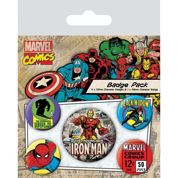 Sada plackov Marvel Comics - Iron Man, 5 ks