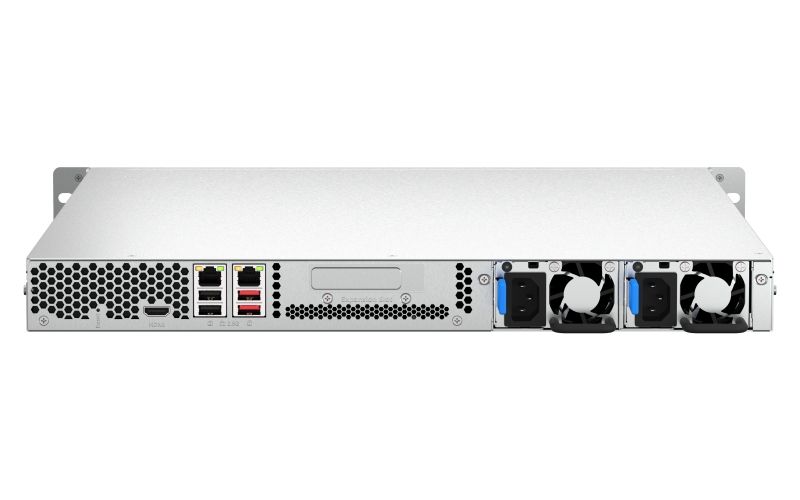 QNAP TS-464U-RP-8G (4core 2,9GHz, 8GB RAM, 4x SATA, 2x 2,5GbE, 1x PCIe, 1x HDMI, 4x USB, 2x zdroj) NAS, Intel Celeron N5095, 8 GB DDR4, 4× SATA 6 Gb/s, 2× 2,5GbE, PCIe Gen 3 x2, HDMI 1.4b, 1U Rackmount, redundantní napájení