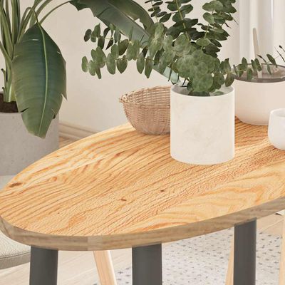 vidaXL Stolová doska 80x40x2 cm Masívne drevo Ovál