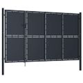 vidaXL Záhradná brána z ocele 350x200 cm antracitová