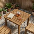 vidaXL Vrchná doska 60 x 60 x 3,5 cm Štvorcový Husté teakové drevo