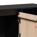 vidaXL Komoda čierna 110,5x35x80 cm borovicový masív