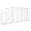 vidaXL Oblúkové gabiónové koše 9ks 400x50x160/180cm pozinkované železo