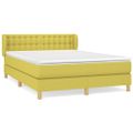 vidaXL Boxspring posteľ s matracom zelená 140x190 cm látka