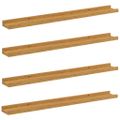 vidaXL Stenná polica Nástenná montáž 4 ks Béžová 80 x 9 x 3 cm