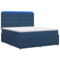 vidaXL LED boxspring posteľ s matracom Modrá 160 x 200 cm Látka