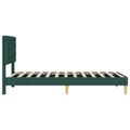 vidaXL Rám postele s čelnou doskou Tmavozelená 80 x 200 cm Látka
