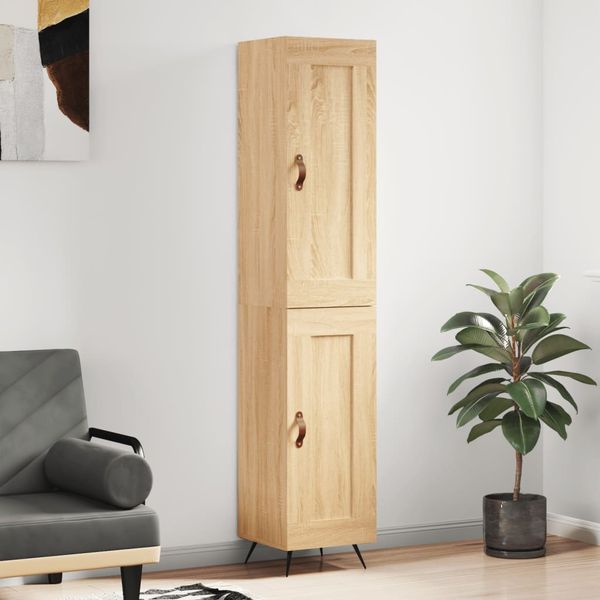 vidaXL Vysoká skrinka dub sonoma 34,5x34x180 cm spracované drevo