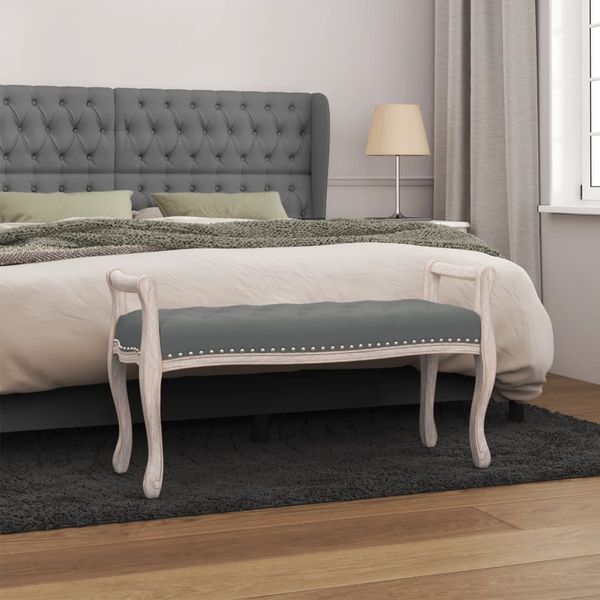 vidaXL Lavička tmavosivá 110x45x60 cm látka