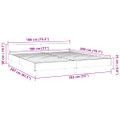 vidaXL Posteľ bez matraca tmavosivá 180x200 cm zamat