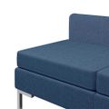 vidaXL 4-dielna sedacia súprava modrá látková